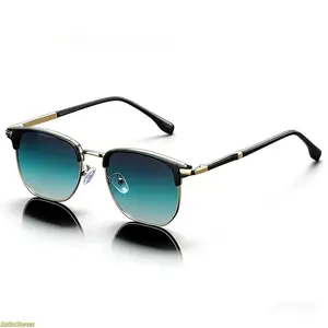 Vintage Square Metal-Frame Sunglasses - UV400 Anti-Ultraviolet Color-Tinted Black Shades, Men's Accessories, Womens Sunglasses for Daily Outdoor Travel