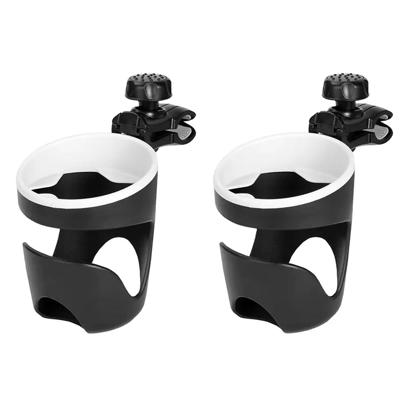 2Pcs Sturdy Universal Boat Rail Drink Carriers - 360-Degree Rotation, Adjustable Clamp, Cup Holders for Jon Boat/Kayak, Compatible with Coffee Cups, Tumblers, Mugs, Aluminum Bottles, Bottle, Drink Carrier In Cup Holders