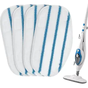 Compatible & Decker Pursteam Thermapro Steam Mop Pads, Fiber Cloth Replacement Mop Pad Set of 4, Reusable Mop Pads, Durable Cleaning Accessories