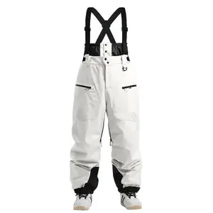 New with thickened shoulder straps cotton insulation, single double board windproof and waterproof, winter ski pants for men