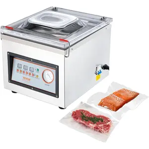 VEVOR Chamber Vacuum Sealer, 320W Sealing Power, Vacuum Packing Machine for Wet Foods, Meats, Marinades and More, Compact Size with 12.6 in Sealing Length, Applied in Home Kitchen and Commercial Use