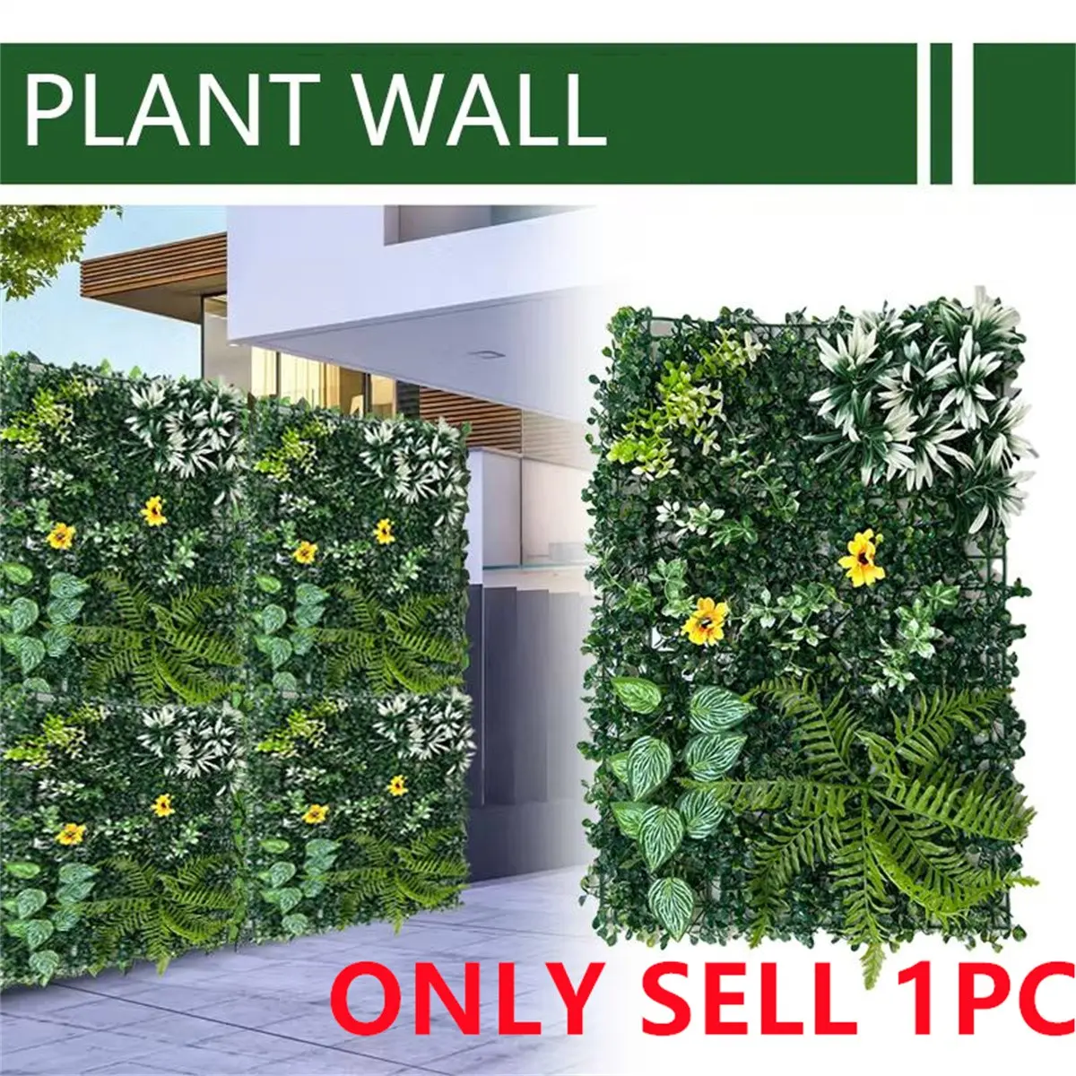 Artificial Grass Wall Panel, Faux Grass Privacy Fence Screen, Decorative Plant for Home Garden Party Wedding Decoration, Outdoor Decor, Decorative Backdrop, Event Decoration