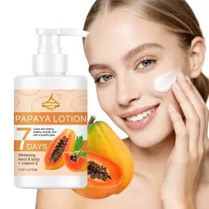 SUMIFANG 150g Large Capacity Papaya Body Lotion | Papaya extract for brightening + collagen peptides for firming | Vitamin C + niacinamide for skin rejuvenation, suitable for the whole body, non-sticky.