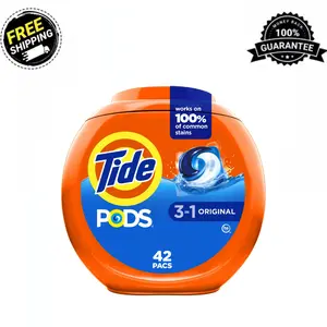 Tide PODS Liquid Laundry Detergent Pacs, Original Scent, 42 Count, High Efficiency