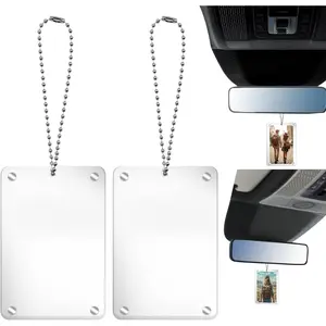 2Pcs Car Hanging Photo Holder Universal, Custom Polaroid Photo Car rearview mirror decorations – Personalized Sun Visor Accessory – Perfect Holiday Gift for Couples and Family Members