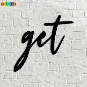 1pc Calligraphic "yet" Metal Wall Art, Stylish Calligraphic Statue Mural, Ideal Gift for New Year, Easter, Calligraphy Decor Enthusiasts,  Perfect for Living Room Wall & Garden Fence Calligraphy Enthusiasts