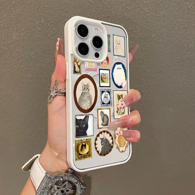 AMK Compatible For IPhone 16 15 14 13 12 11 PRO MAX XR XS X 8 7 6 6S PLUS SE 2020 Mini Clea Aesthetic Common Daisy Shockproof Camera Protection Quakeproof Phone Case Gncmf I.313551764 - View #9