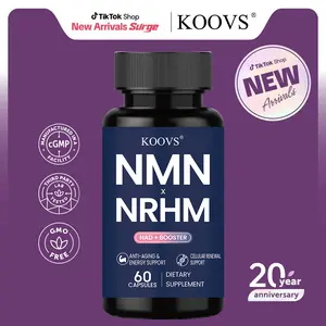 KOOVS 8-in-1 NMN Formula | 650mg Pure NMN with Resveratrol, CoQ10, PQQ, Glutathione & More | Science-Backed NAD+ Supplement Precursor for Healthy Aging & Cellular Function