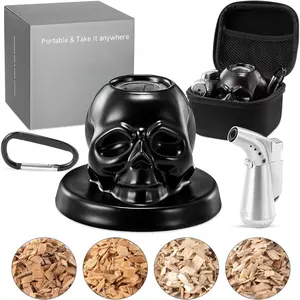 Whiskey Smoker Kit with Torch - Portable Bag, 4 Wood Chips, Cocktail Smoker Infuser Kit, Old Fashioned Drink Smoker Kit, Birthday Bourbon Whiskey Gifts for Men, Dad, Husband (NO Butane)