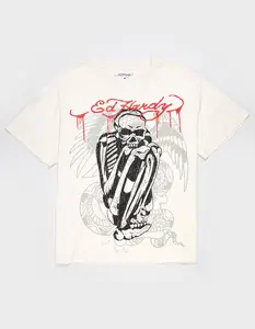ED HARDY Skeleton Mens Boxy Tee