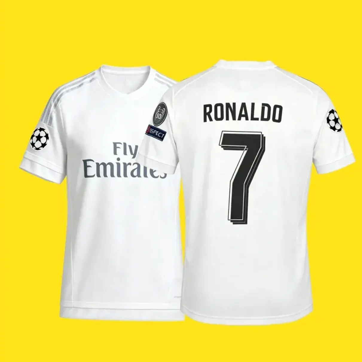 15 16 Home White  Soccer Jersey #7 CR.7Fan Edition, Gift For Him, Gift For Her.
