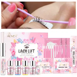【Eyelash Combo】 Aliver falsies lash lift, Professional Eyelash Perming Kit and Eyelash Shampoo Kit, Salon Grade DIY at Home,  Including Eye Shields, Pads and Accessories, Easy and Clean,  Video Instraction for How To Use