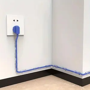 Adhesive Cable Clamp, 100pcs Transparent Wire Bracket for Power Line Management, Plastic Cable Tissue Clamp for Walls and Under Tables, Extension Cable Holder