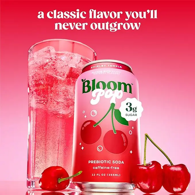 2 Packs Bloom Pop Prebiotic Soda