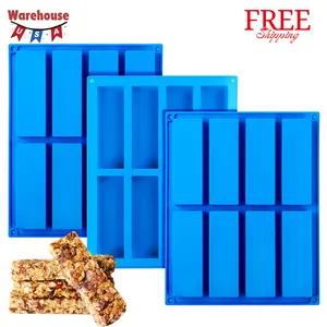 3Pcs Granola Bar Mold Silicone Mold, 8-Cavity