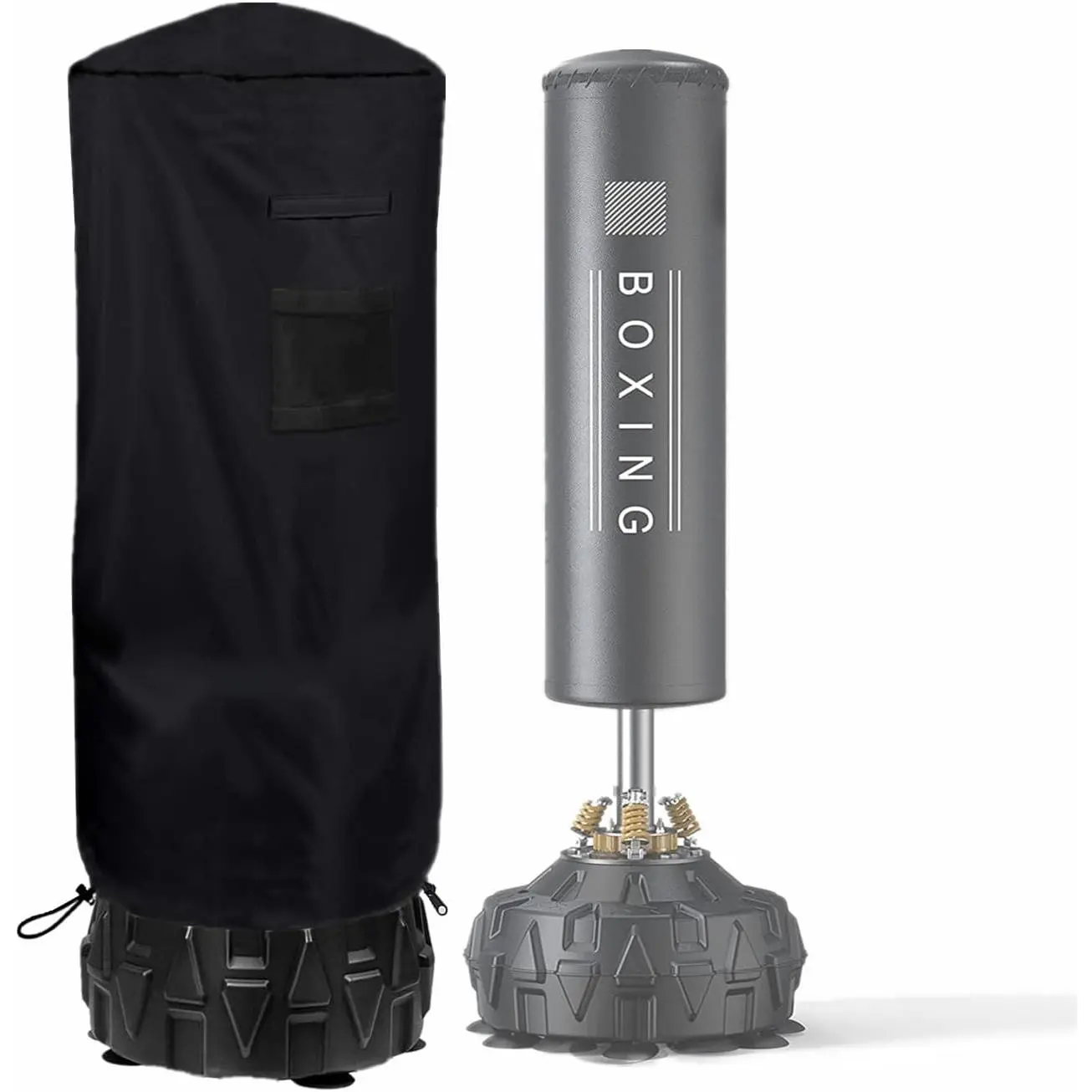 Heavy-Duty Punching Bag Cover for Freestanding Bags, Waterproof 420D Oxford Fabric Protector for Outdoor Boxing Storage, Windproof with an Adjustable Fit, Outdoor Storage, Easy-Clean