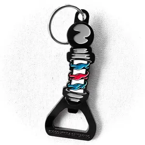 BVABDB Cartoon Barber's Pole Key Chain