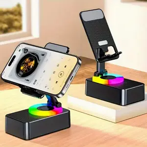 Wireless Bluetooth Speaker with Phone Stand, HD Surround Sound, Wireless Speaker with Adjustable & Foldable Phone Holder, 6H playback time, Compatible with iPhone/iPad/Samsung, Suitable for giving as Christmas gifts.