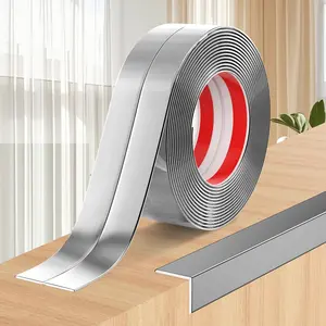 Wall Corner Protector Peel and Stick Wall Molding Trim Flexible Self Adhesive Inside & Outside Wall Corner Guards Molding Trim for Wall Edge Corner Ceiling, 0.8 in x 20 Ft, Silver