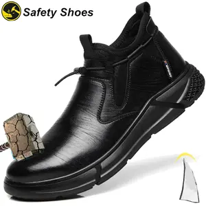 Non Slip Safety Shoes Men Steel Toe Work Boots Indestructible Protective Shoes Construction Work Shoes Anti-smash Boots Waterproof