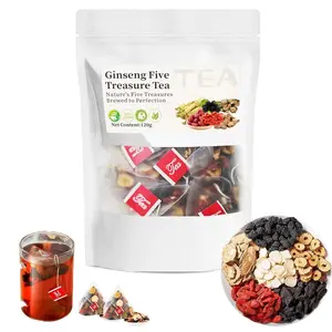 Kidney tea formula Ginseng Five Treasure TeaCombination Scented Tea Treasure Tea RedDate Wolfberry Tea JX.Herbal Tea