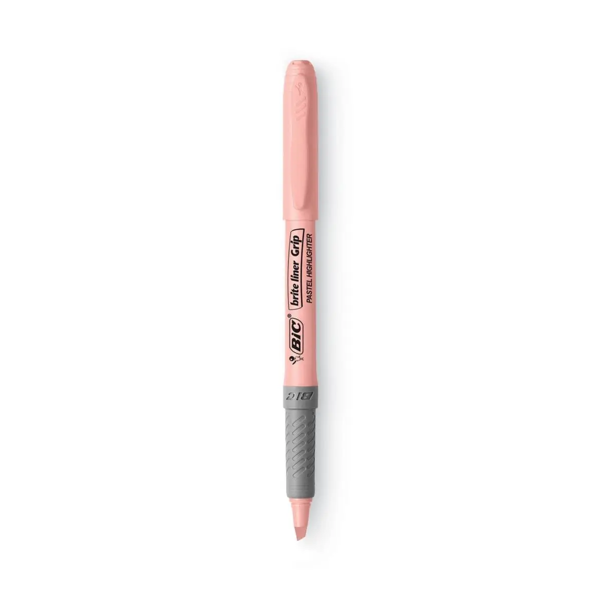 BIC GBLDP61AST Brite Liner Grip Pocket Highlighter, Assorted (6-Pack) - Clip Functionality, Finger Grip Markers & Highlighters, Clip Functionality Markers & Highlighters
