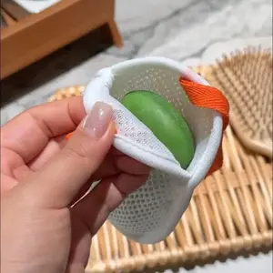 3-Piece Thickened Foam Soap Bag Mesh Massage Exfoliating Bath Bubble Maker Cleaning Tool Set, Whole Body Shower Accessory