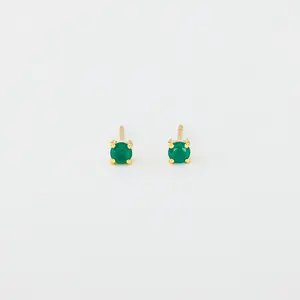 Green Onyx Stud Earrings