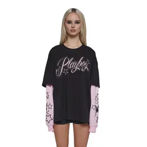 Playboy Twofer Long Sleeve Top