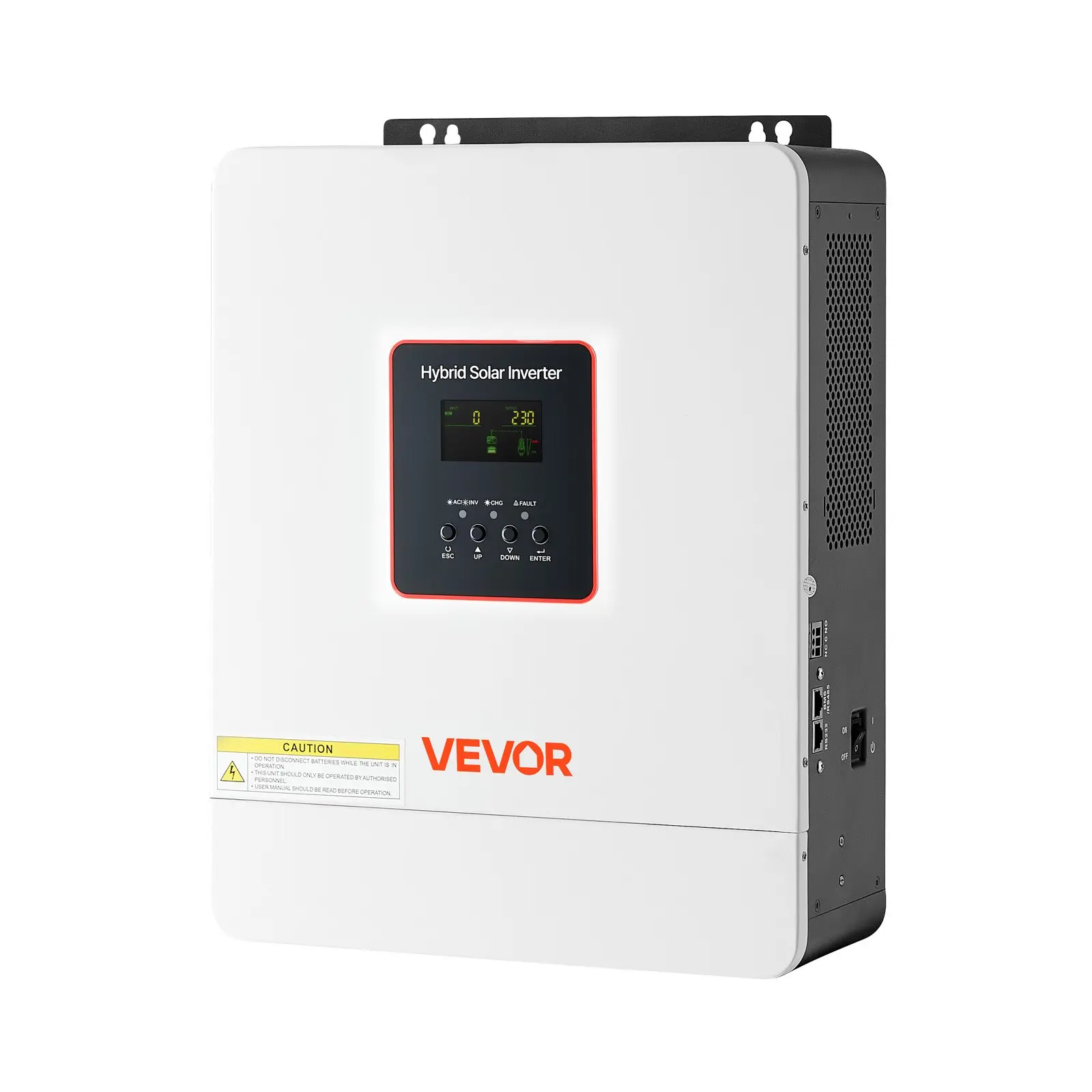 【Summerfinds】VEVOR 4000W Max Energy Efficient Hybrid Inverter, 24V DC to 230V AC Pure Sine Wave Solar Power Charger with 120A MPPT Controller & WiFi Module, Single-Phase for Lead Acid & Lithium Batteries, Off-Grid AC Power Supply, Energy Efficient Inverte