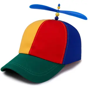 Cute Propeller Baseball Cap for Women men Colorblock & Cartoon Design with Spinning Top Casual & Breathable