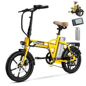 Foldable Electric Bike - 1000W Peak Power, 20MPH Max Speed, 40+Mi Range, 3 Ride Modes, Portable E-Bike for City Riding & Commuting (Sports & Outdoor Cycling Leisure Equipment)