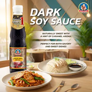 DEK SOM BOON Black Soy Sauce A 420g, Vegan (14.82 oz) ซีอิ้วดำสูตร 1 ตราเด็กสมบูรณ์