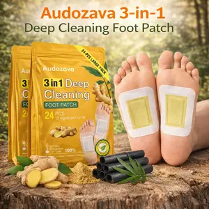 Natural Deep Cleansing Foot Pads Turmeric Bamboo Charcoal & Wormwood Soothing Patches for Stress Relief, Restful Sleep & Daily Foot Care for All