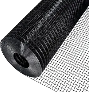 PVC-Coated 1/2 Inch Hardware Cloth 48 x 50 Ft - Galvanized Welded Wire Fence Roll for Chicken Coop, Rabbit & Gopher Protection, Garden Wire Mesh Fencing