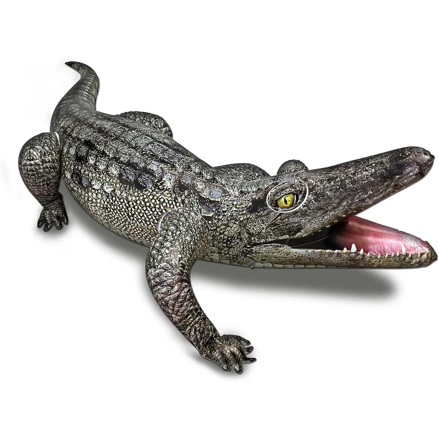 40" Inflatable Alligator Toys Realistic Blow up Alligator Deco Animal Reptile Party Decoration Props and Gator Pool Floats Toys, Jungle Party Decorations