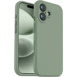 OTOFLY Designed for iPhone 16 Case,[Camera Control Button Coverage][12FT Military-Grade Protection] Silicone Shockproof Slim Cover Women Men 16 Phone Case 6.1 inch,Calke Green