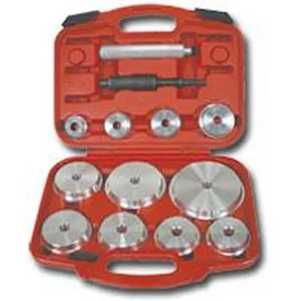 Lisle LIS12800 Master Pneumatic Bearing Race and Seal Driver Set, 11-Piece Metal Kit with Air & Manual Handles for Bearings/Seals, Metal Drivers, Multi-Size, Pneumatic Handle, Truck, 11 Drivers