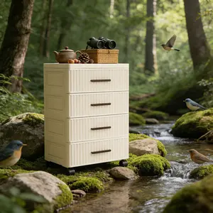 Stackable lightweight drawer cabinet, eco-friendly durable plastic, safe and odorless. Multi independent drawers organize small items, sundries, daily necessities and cosmetics. Supports free stacking, waterproof and moisture-proof for bathroom and kitche