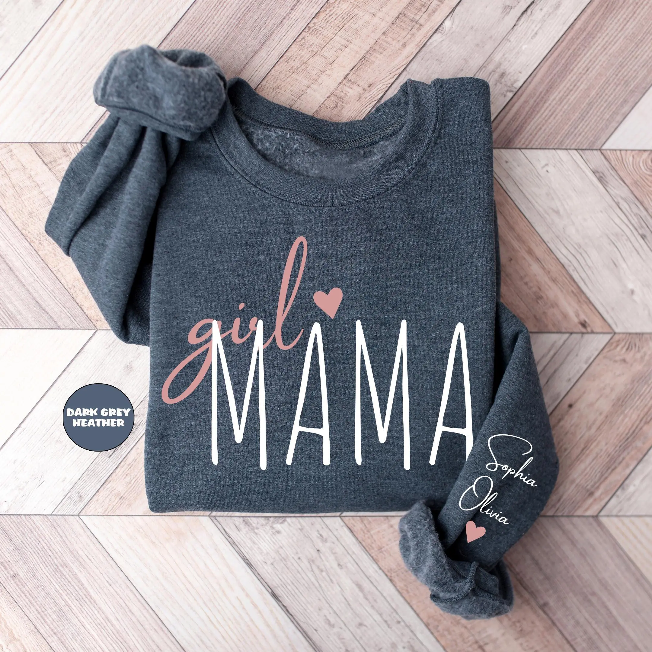 Personalized Girl Mama Sweatshirt: Custom Mom of Girls Clothing
