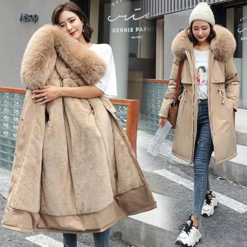 Women’s Hooded Long Puffer Winter Parka, Thick Warm Quilted Snow Coat with Lined Collar, Plus Size Outerwear for Cold Weather, Outdoor & Everyday Wear