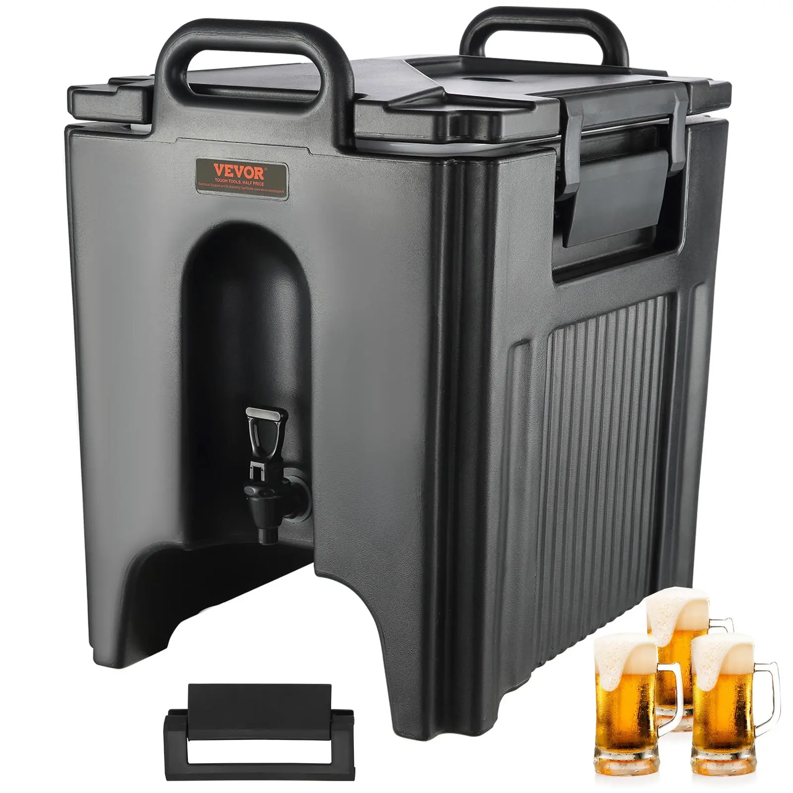 【Summerfinds】VEVOR Insulated Beverage Dispenser 10 GallonFood-grade LL9450UP Hot and Cold Beverage ServerThermal Drink Dispenser Cooler with 1.18 in PU Layer Two-Stage Faucet Handlefor Restaurant Drink Shop