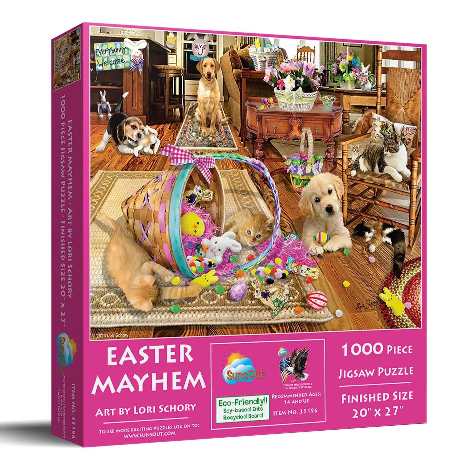 SunsOut Easter Mayhem 1000 piece Jigsaw Puzzle for Adults 20" x 27" Holidays