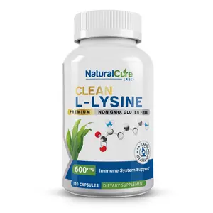 Clean L-Lysine 600mg – Supports Immune Function, Muscle Health & Recovery - 120 Capsules Clean L-Lysine 600mg – Supports Immune Function, Muscle Health & Recovery - 120 Capsules