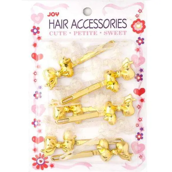 Joy Ribbon Barrette II 12ct Assorted Gold