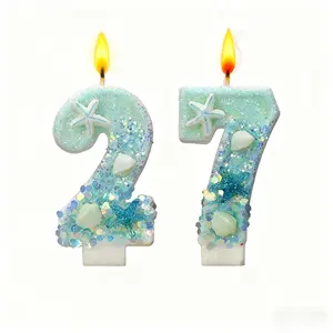 1pcs Ocean beach starfish birthday candles, suitable for Holiday, birthdays, weddings, or party celebrations, Halloween and Christmas events and party supplies, perfect for DIY cake decorations and party festivities.