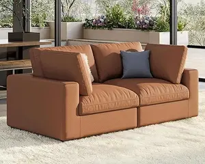 Amerlife Modular Sectional Sofa, Down Filled Sectional Sofa, Loveseat Oversized Comfy Couch for Living Room, Cloud Couch Set