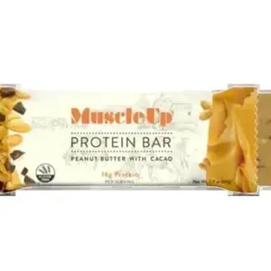 Muscle Up Protein Bar Peanut Butter With Cacao Nibs 1 case (12 Bars) Snack Sweet