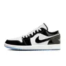 NIKE Air Jordan 1 Low SE Concord Men's Classic Low-Top Basketball Shoes - Black Patent Leather Sports Shoes, Cushioned Midsole Softens Daily Steps, Heritage Meets Now, Casual Trainer, True to Size, Translucent Icy Outsole