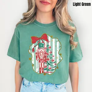 Stripe Nutcracker & Tree Comfort Colors T-Shirt 'NLB'